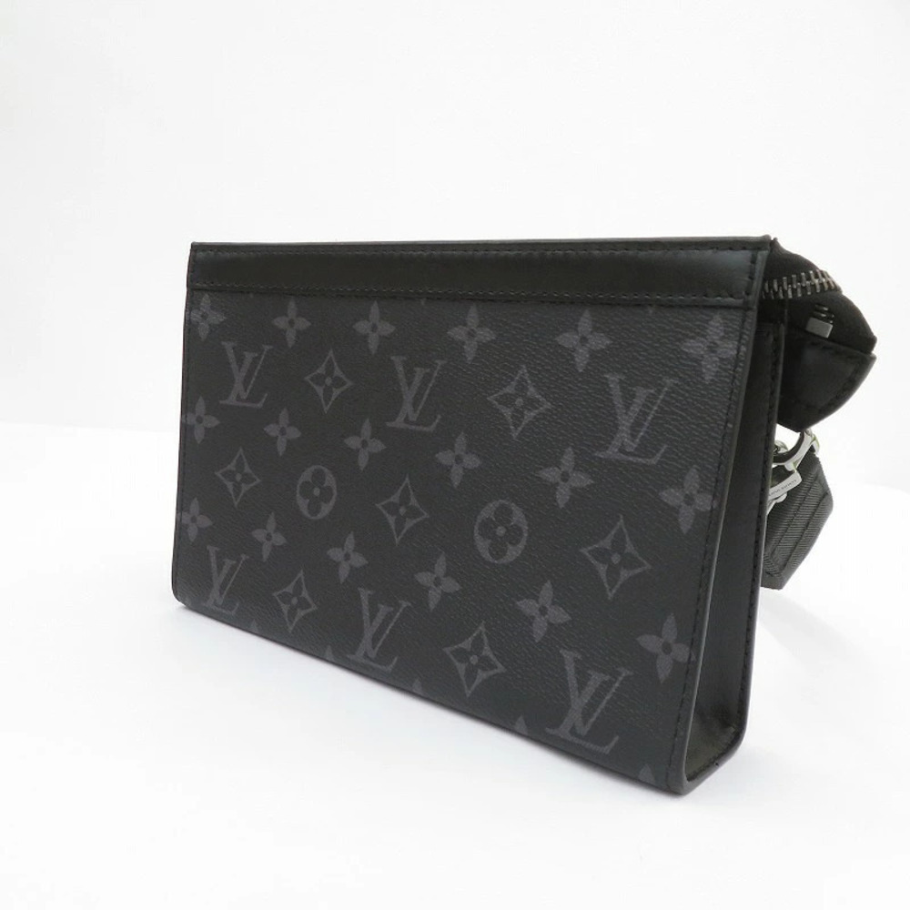 LOUIS VUITTON Monogram Eclipse Black Gaston Wearable Wallet Shoulder Bag Black